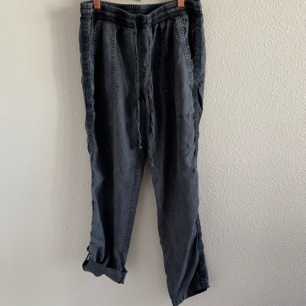 Cloth & Stone 100% Tencel Roll Tab Pants Gray XS